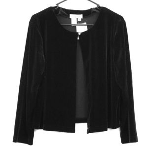 Coldwater Creek black velvet cardigan